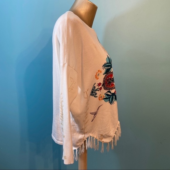 Desigual fringed hummingbird sweater in‎ size  small - Picture 4 of 8